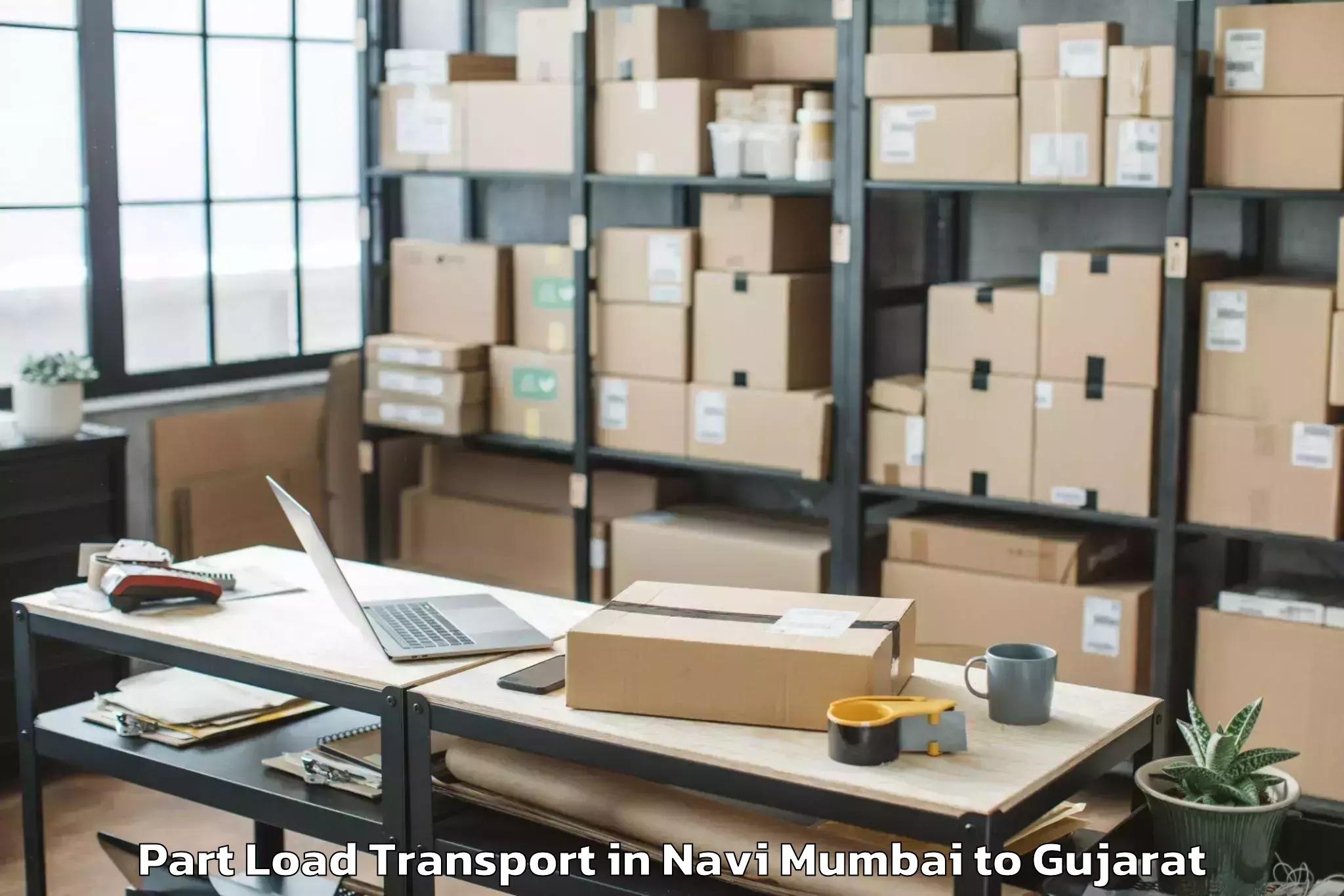 Book Navi Mumbai to Jamjodhpur Part Load Transport Online